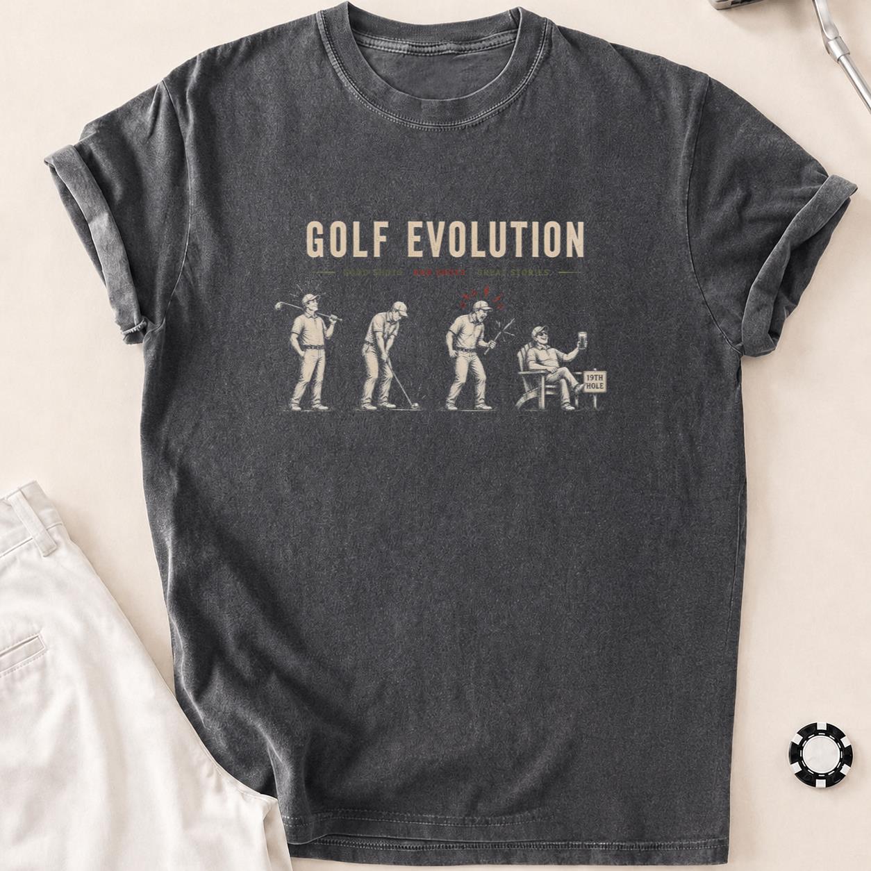 Golf Evolution T-Shirt - Pepper
