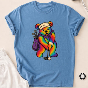 Bearly Made the Putt Golf Tee T-Shirt - Blue Jean