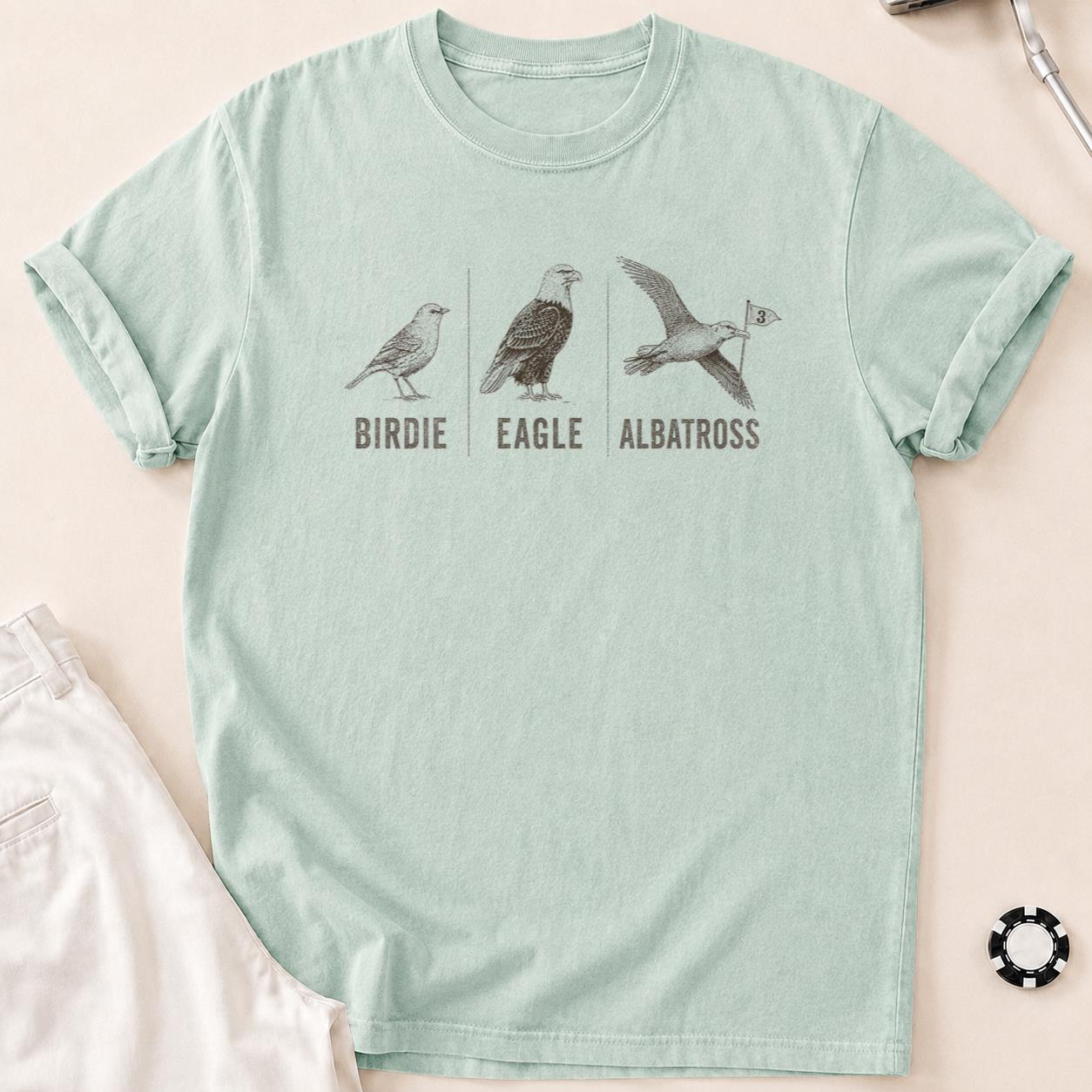 Birds of a Feather Golf Score Tee T-Shirt - Bay