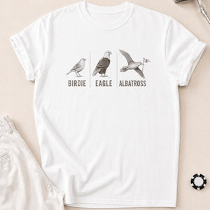 Birds of a Feather Golf Score Tee T-Shirt - White