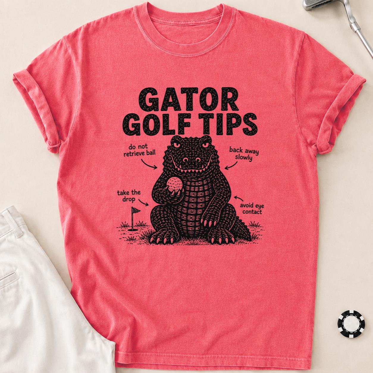 Gator Golf Tips T-Shirt - Watermelon