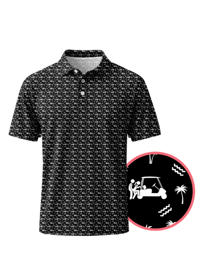 Back Nine Action Polo-Black