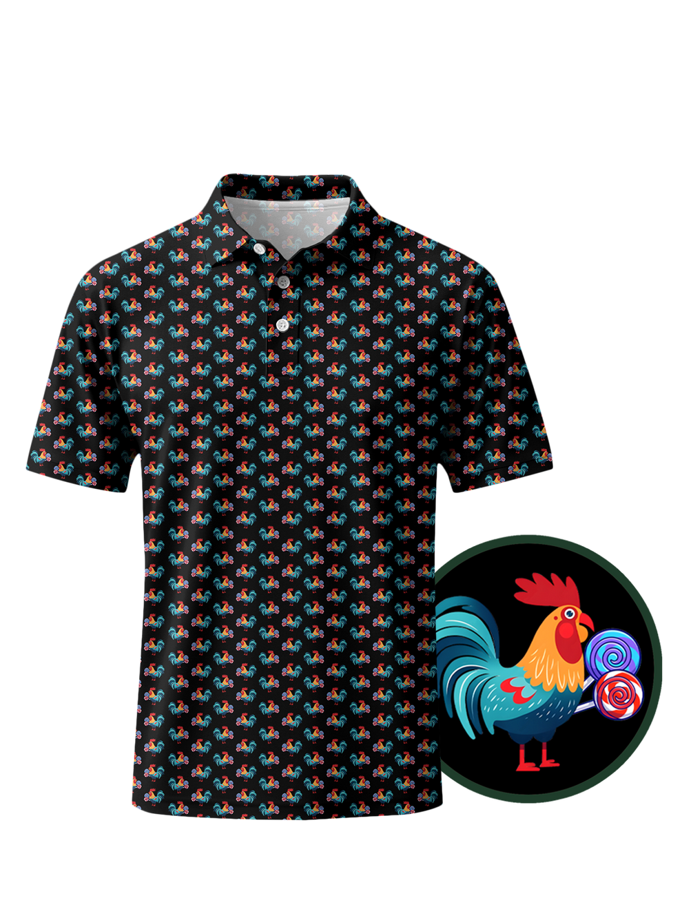 Cock-a-Pop Polo - Black