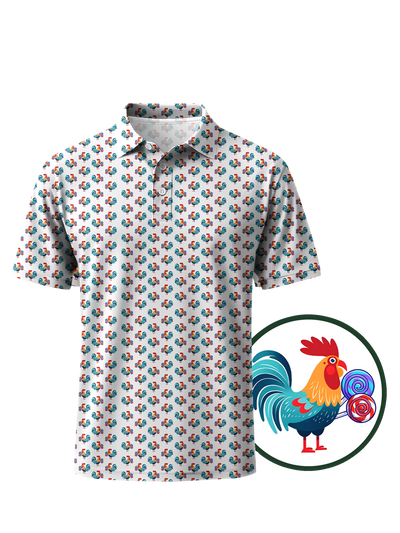 Cock-a-Pop Polo-White