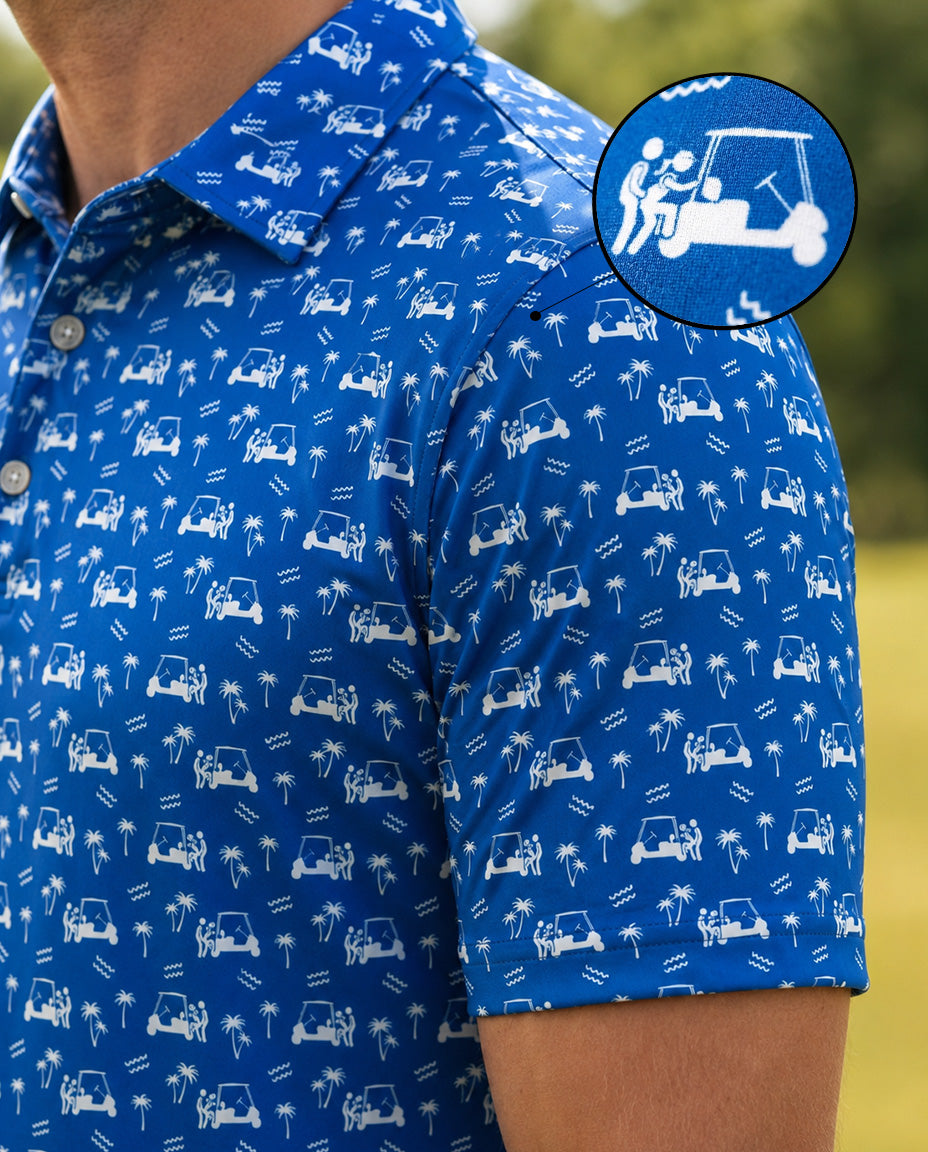 Back Nine Action Polo Royal