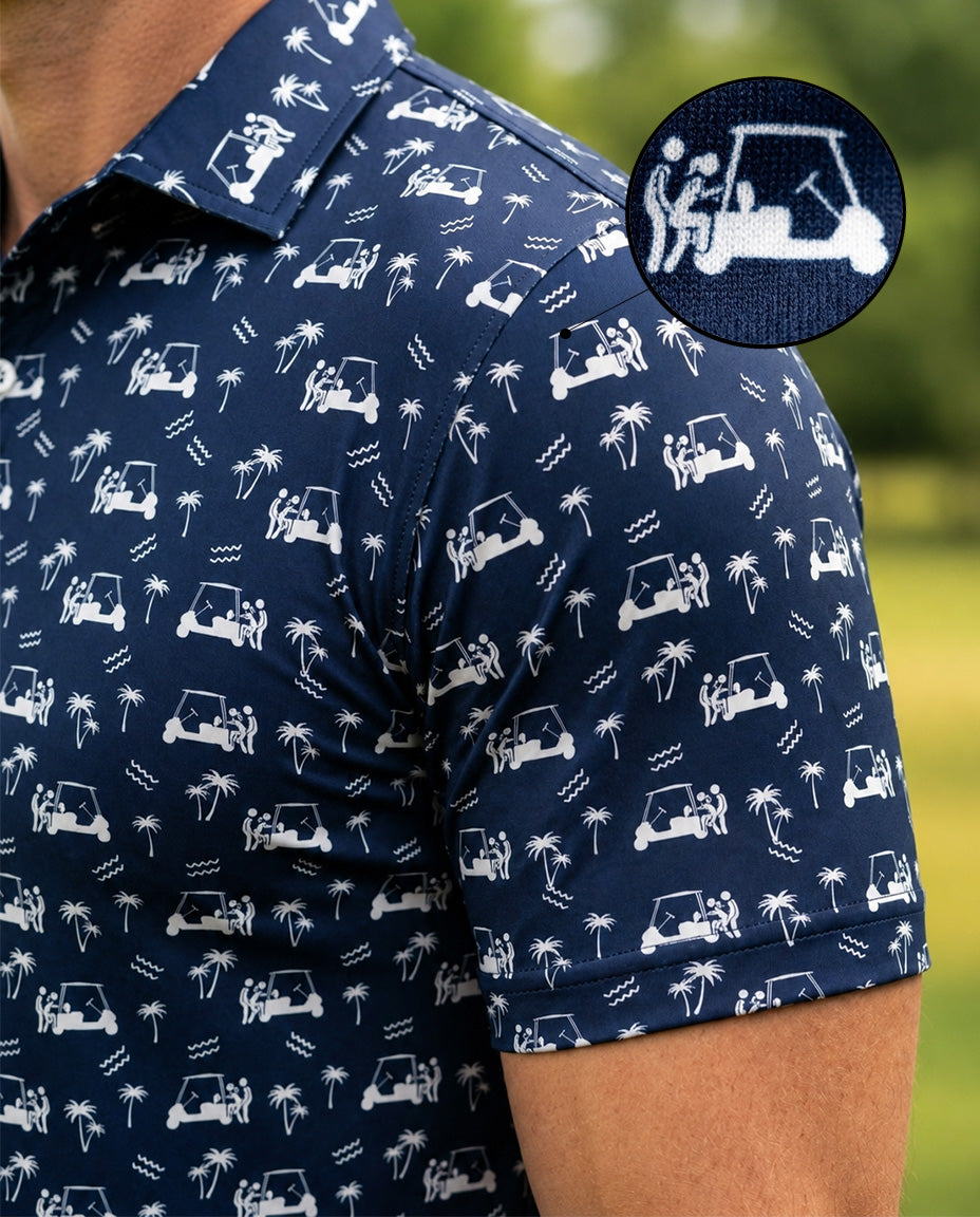 Back Nine Action Polo Navy