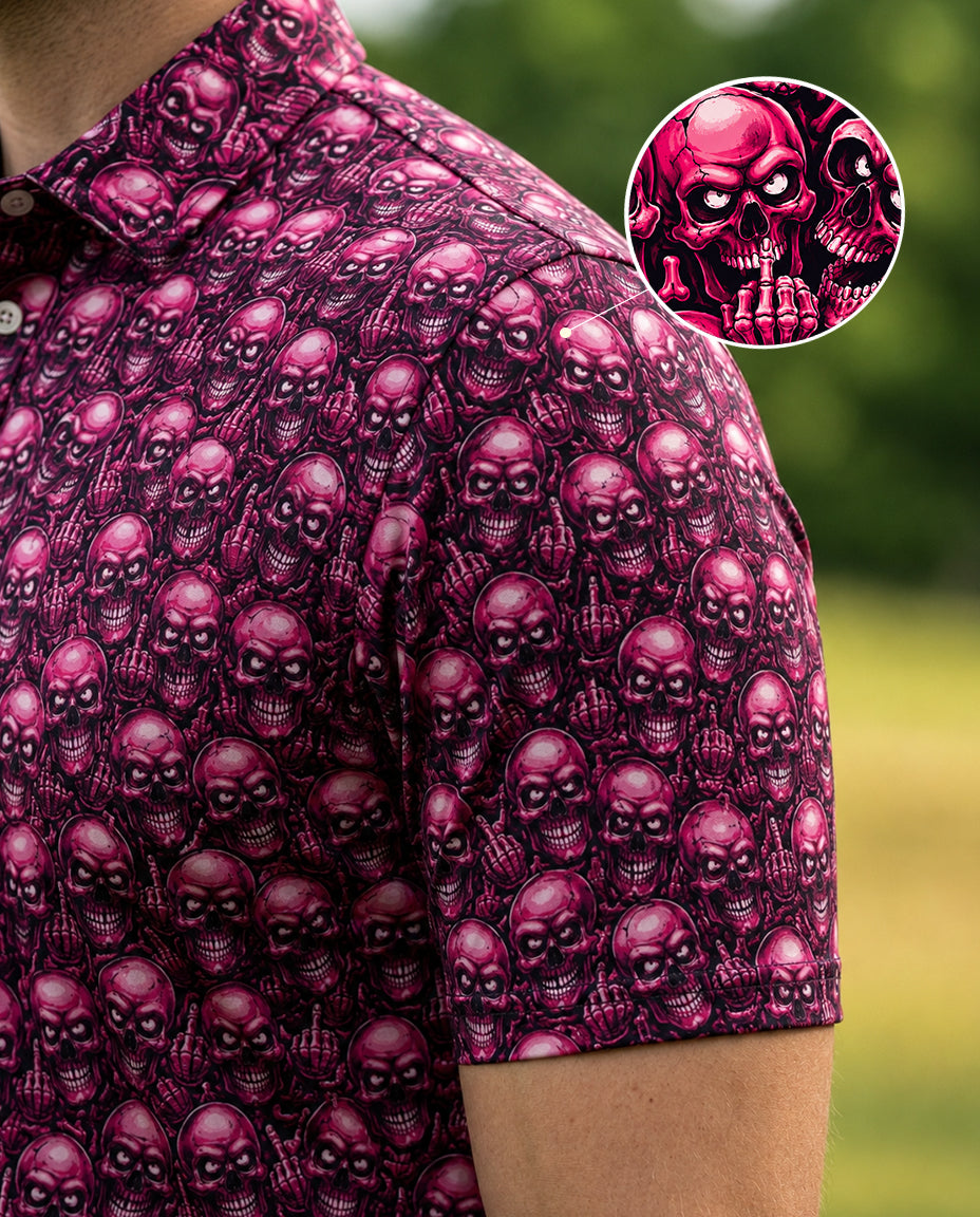 The Pink Skull Mood Polo