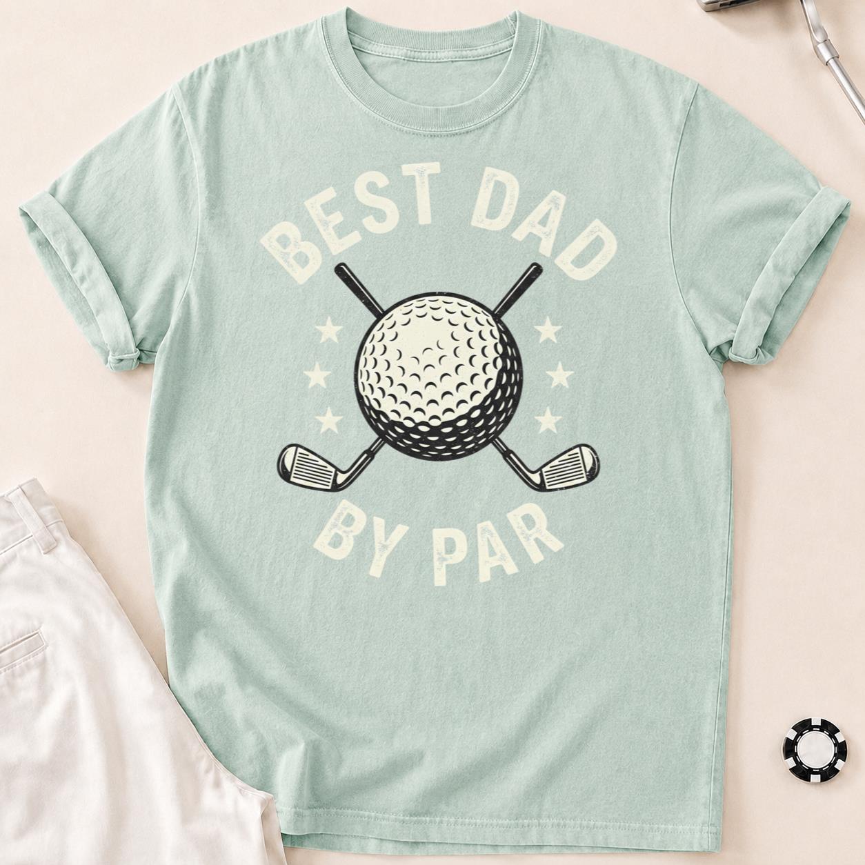 Best Dad By Par Golf Tee
