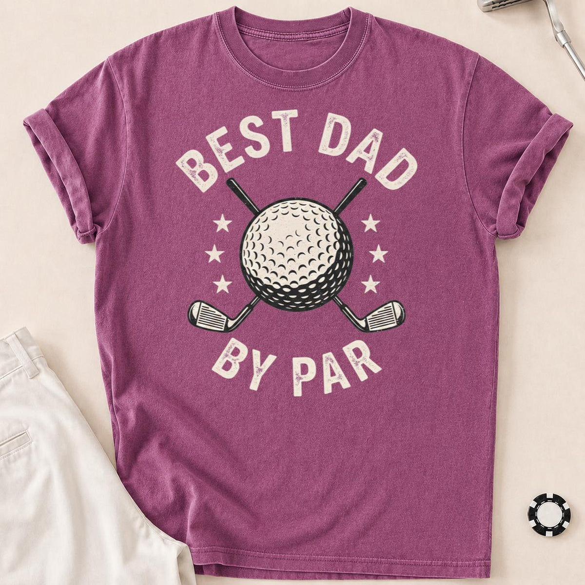 Best Dad By Par Golf Tee