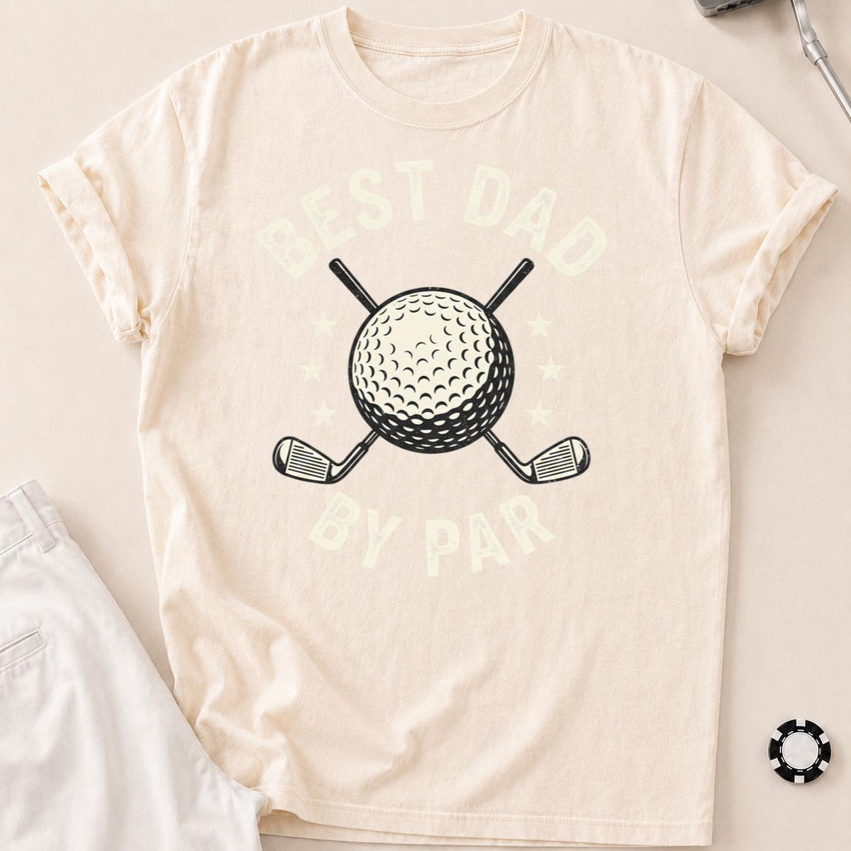 Best Dad By Par Golf Tee