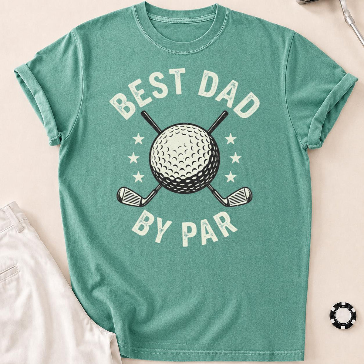 Best Dad By Par Golf Tee