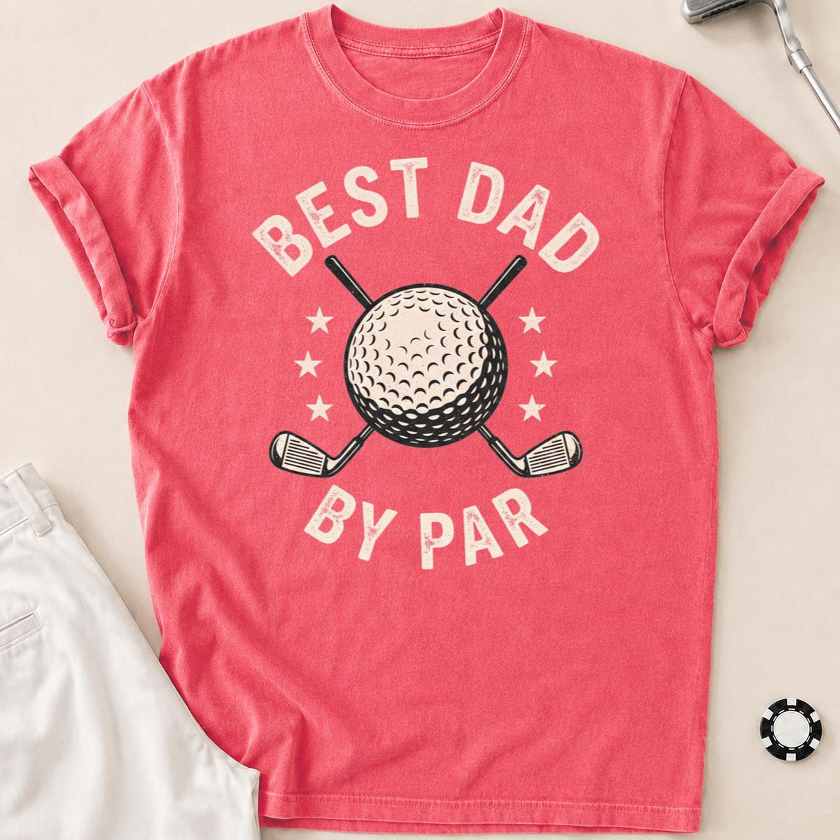Best Dad By Par Golf Tee