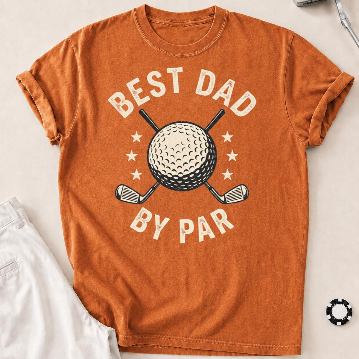 Best Dad By Par Golf Tee