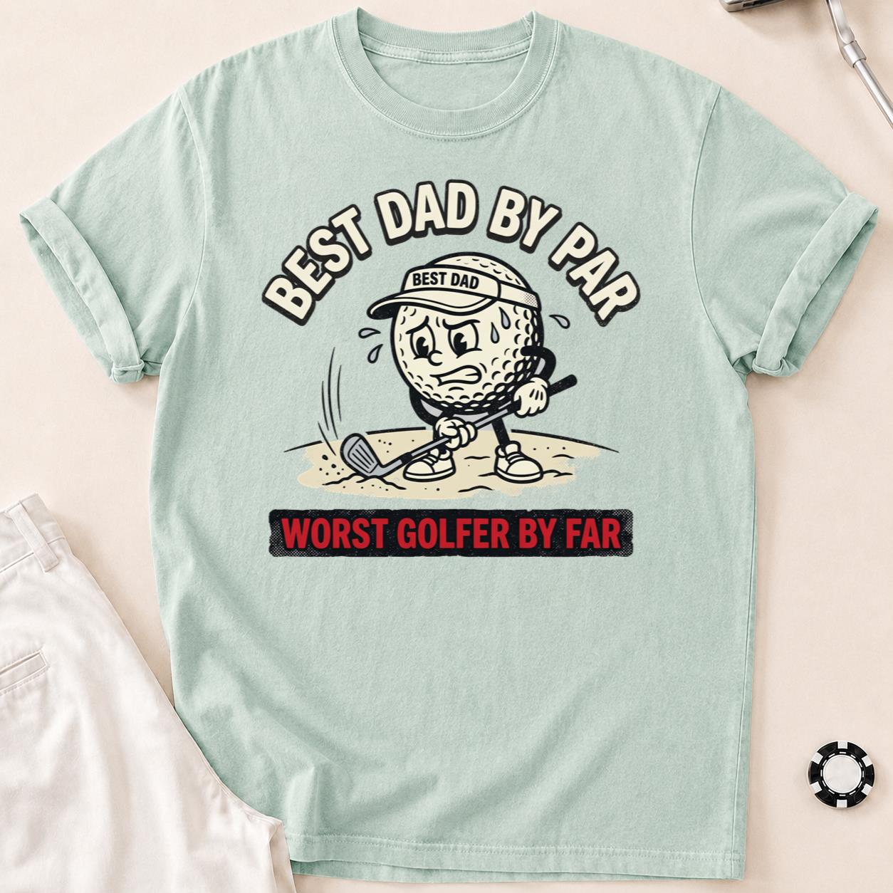 Best Dad Worst Golfer Tee