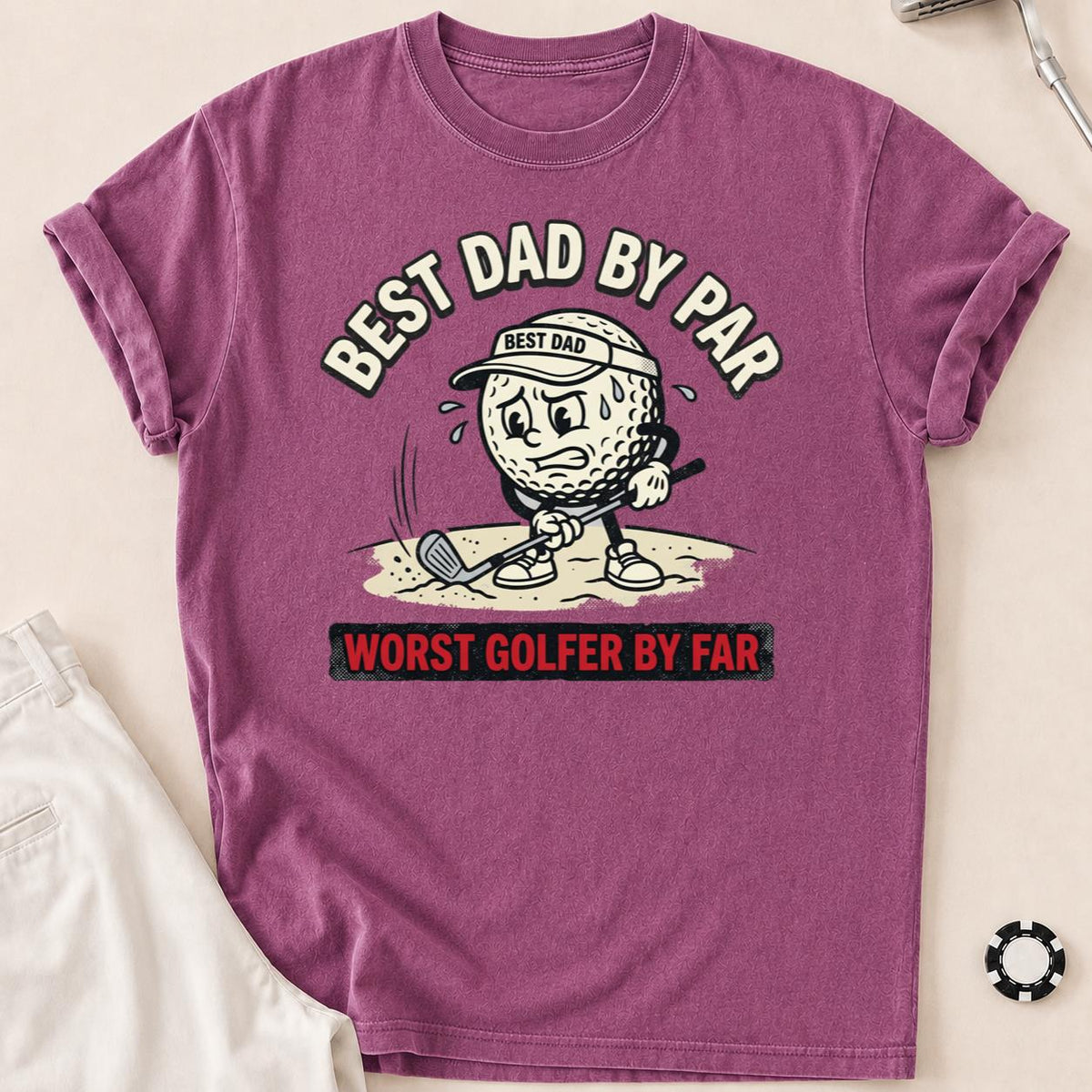 Best Dad Worst Golfer Tee