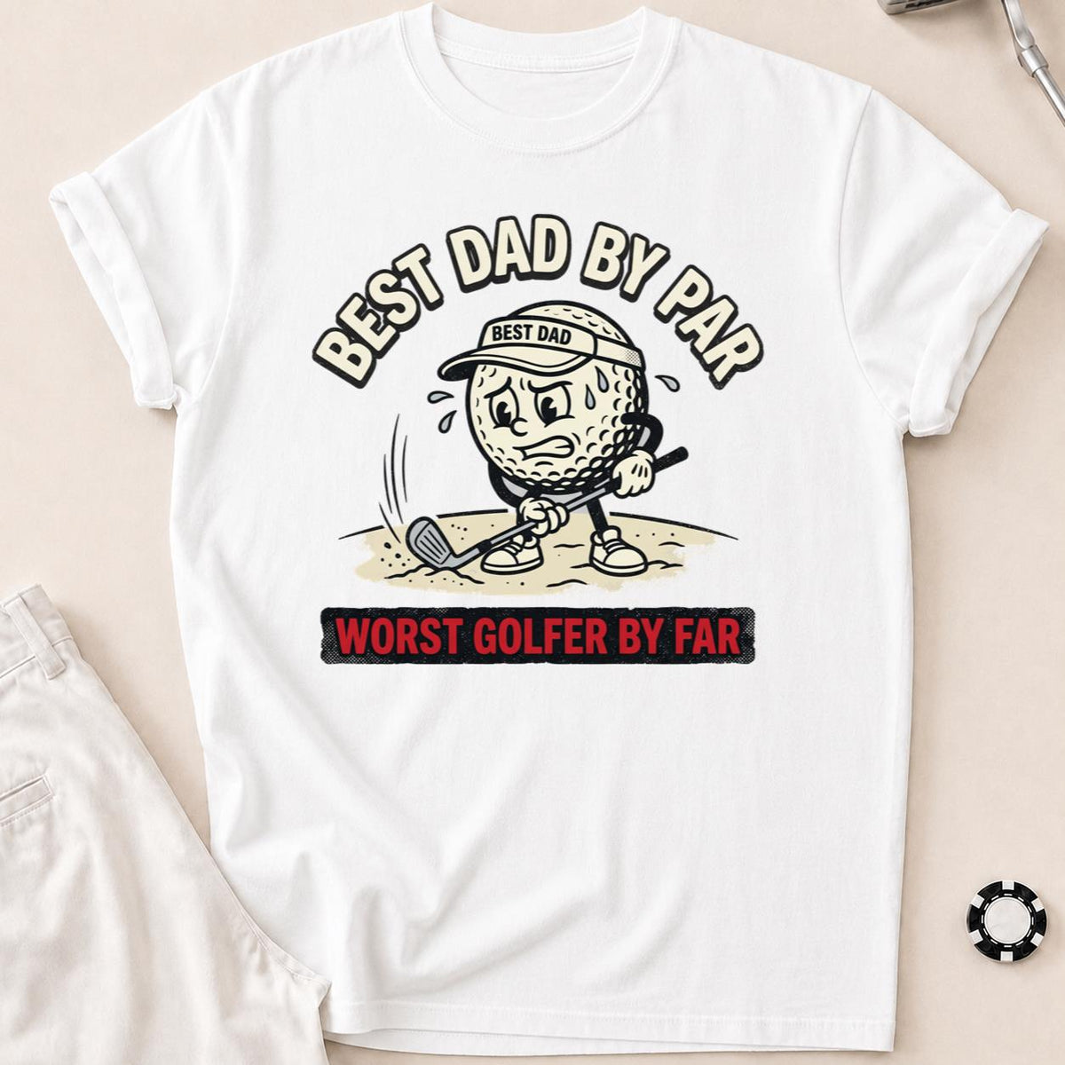Best Dad Worst Golfer Tee