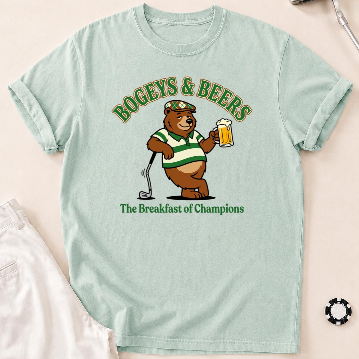 Bogeys, Beers & Bear Necessities Golf Tee