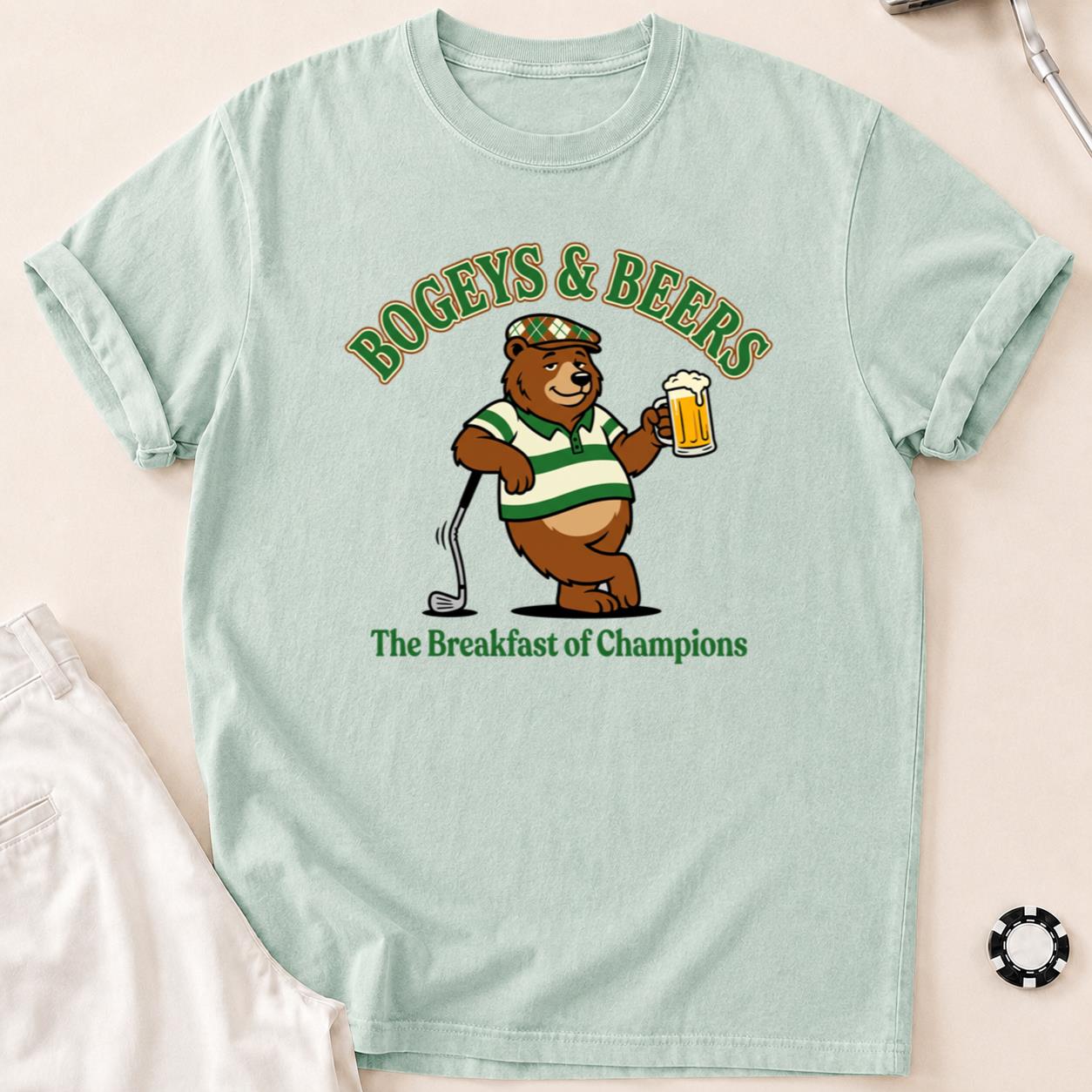 Bogeys, Beers & Bear Necessities Golf Tee