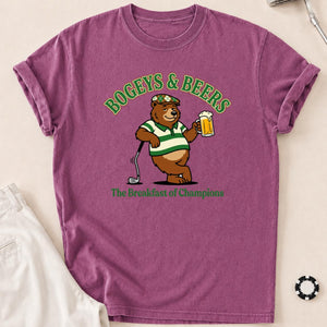 Bogeys, Beers & Bear Necessities Golf Tee
