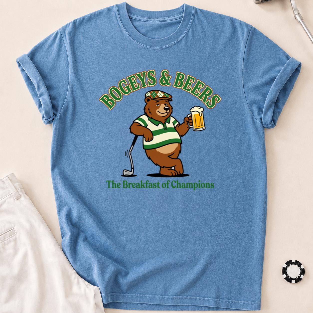 Bogeys, Beers & Bear Necessities Golf Tee