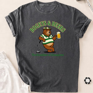 Bogeys, Beers & Bear Necessities Golf Tee
