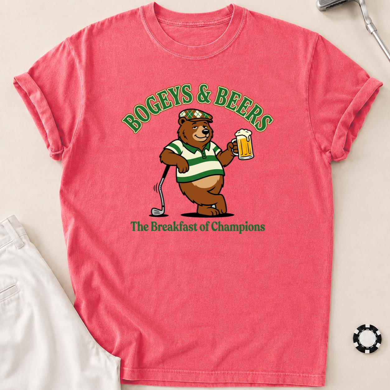 Bogeys, Beers & Bear Necessities Golf Tee