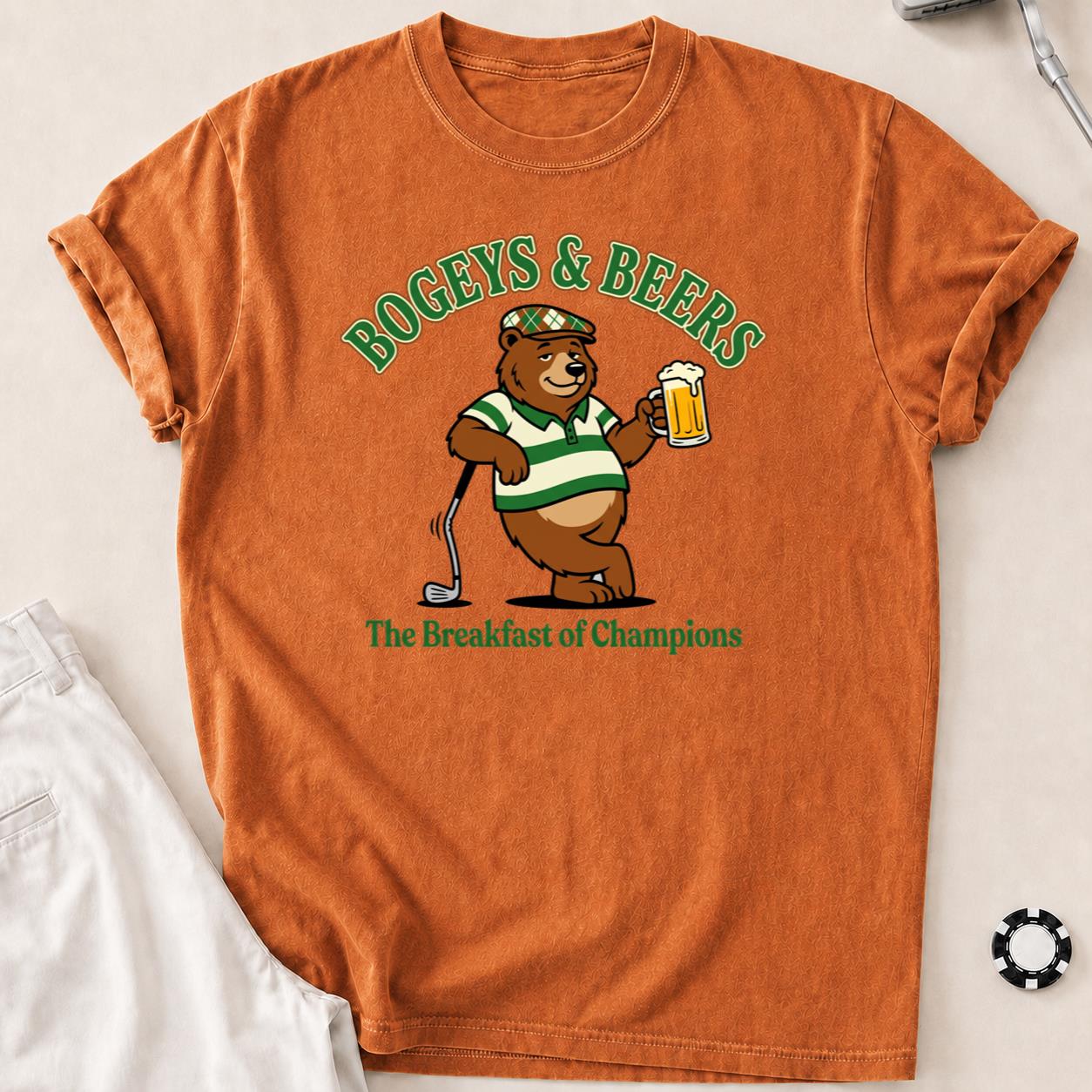 Bogeys, Beers & Bear Necessities Golf Tee