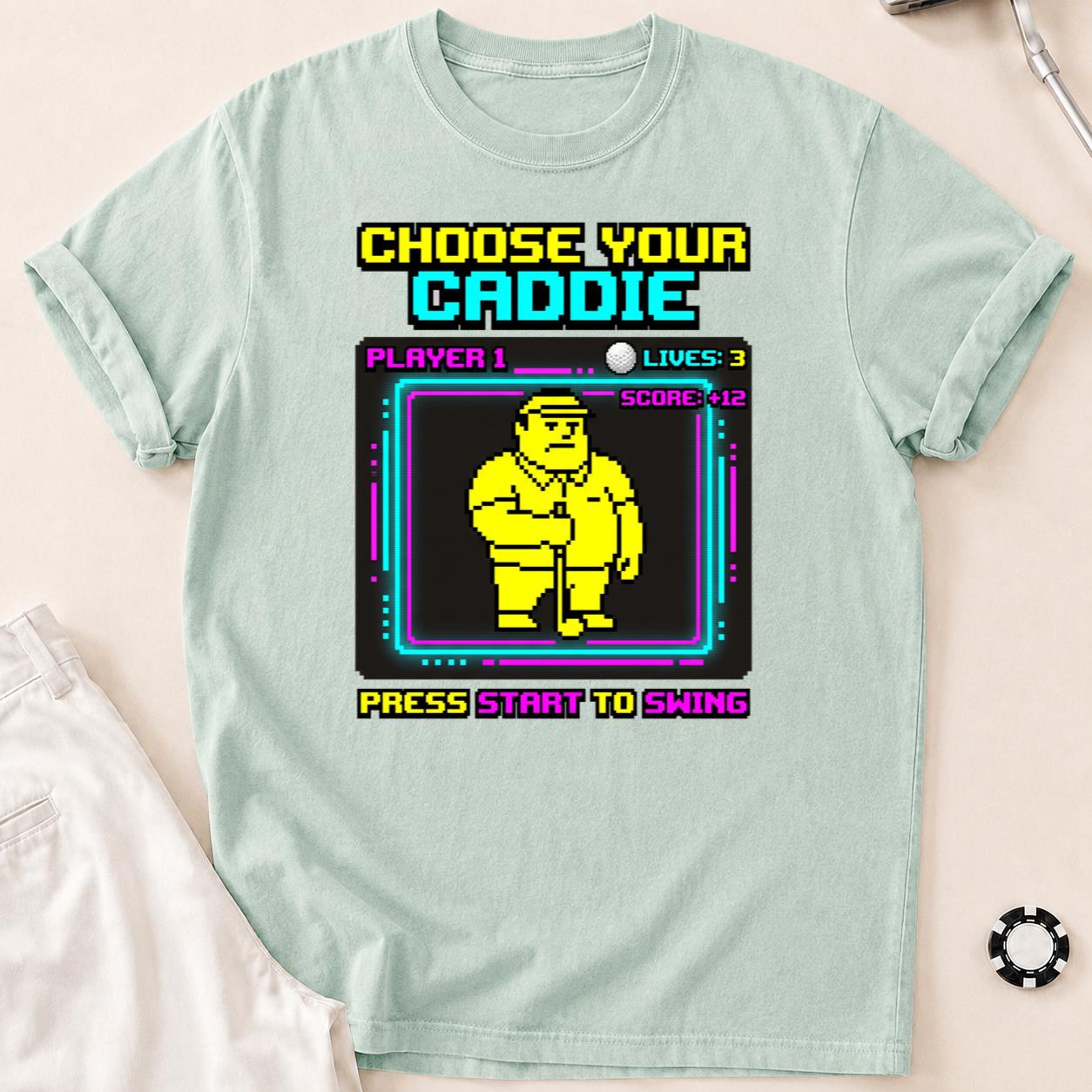Choose Your Caddie Player 1 Retro Arcade Golf