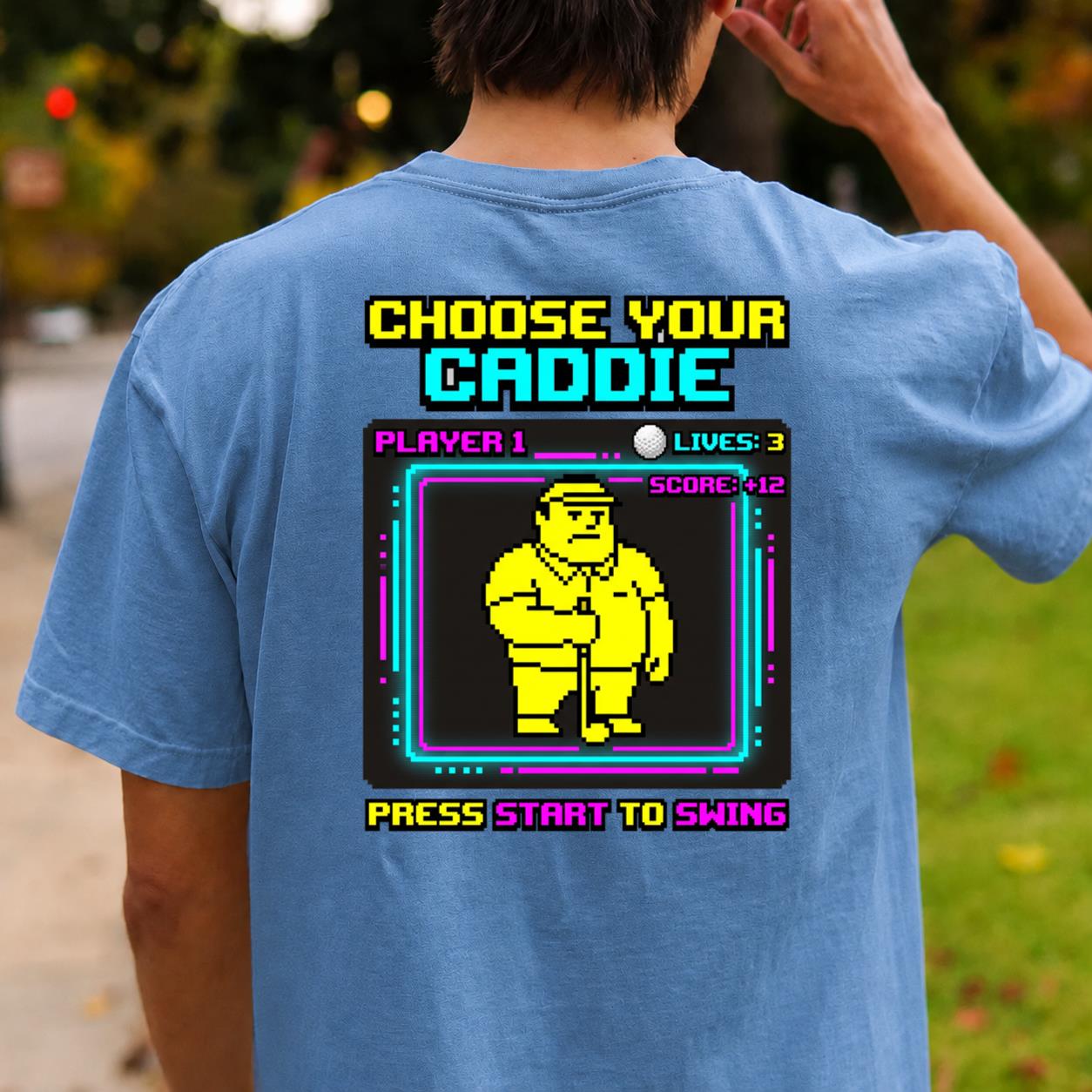 Choose Your Caddie Player 1 Retro Arcade Golf