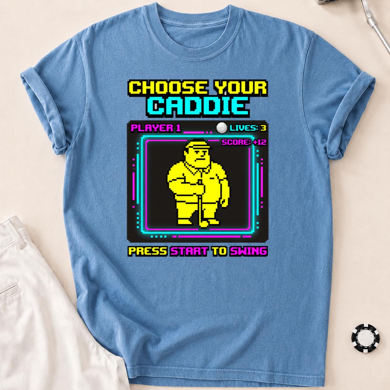 Choose Your Caddie Player 1 Retro Arcade Golf