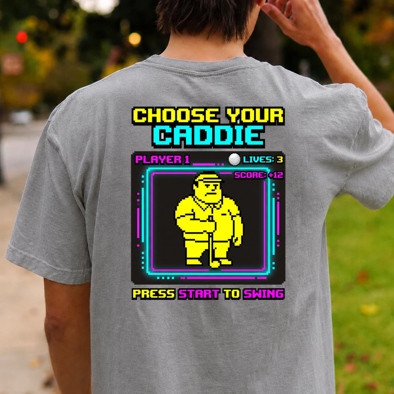 Choose Your Caddie Player 1 Retro Arcade Golf
