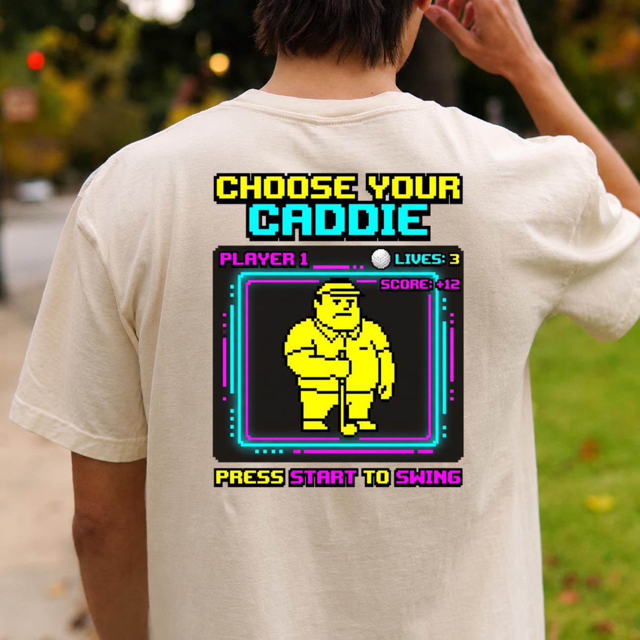 Choose Your Caddie Player 1 Retro Arcade Golf