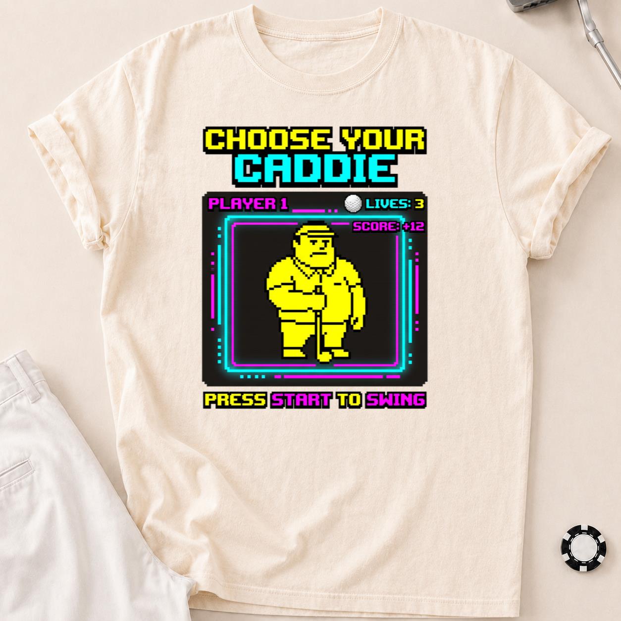 Choose Your Caddie Player 1 Retro Arcade Golf