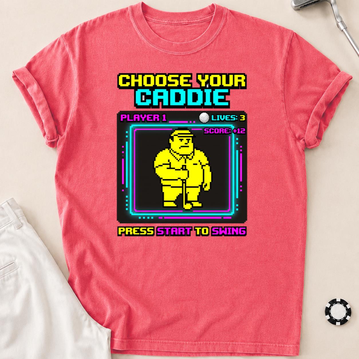 Choose Your Caddie Player 1 Retro Arcade Golf
