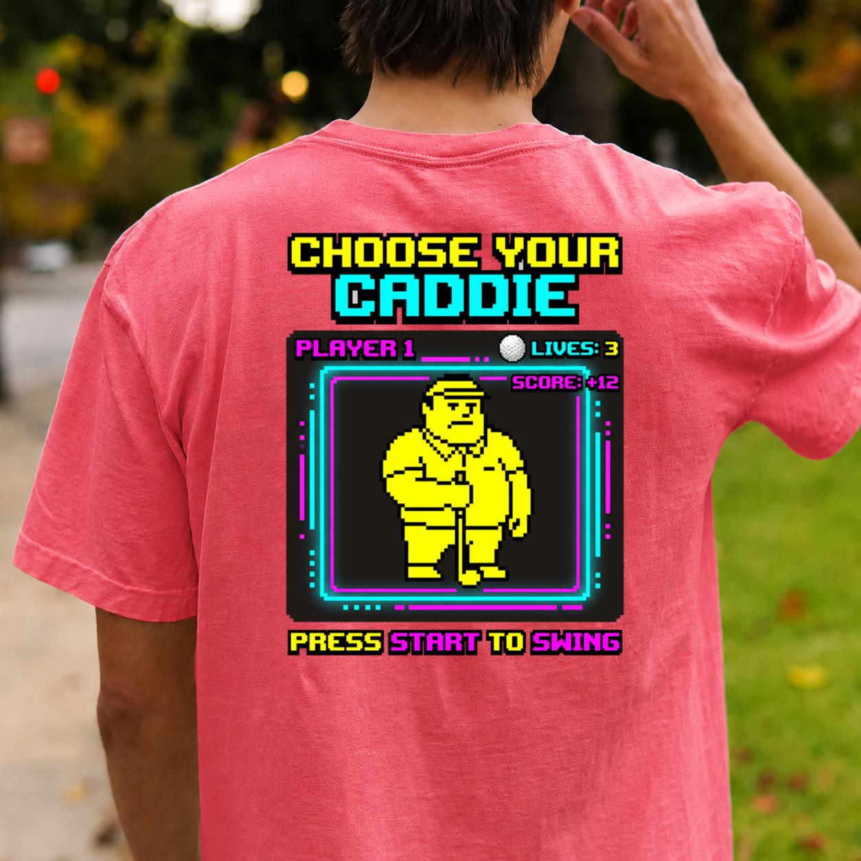Choose Your Caddie Player 1 Retro Arcade Golf