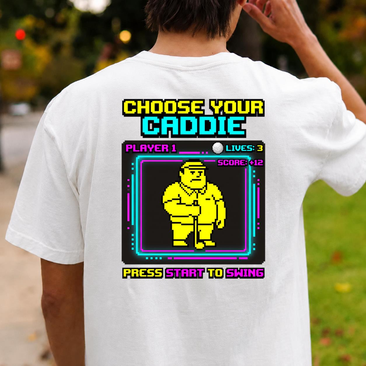Choose Your Caddie Player 1 Retro Arcade Golf
