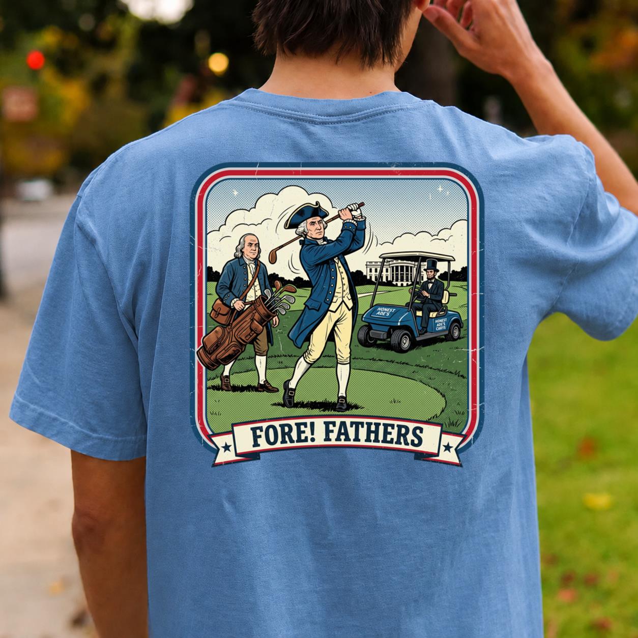 Fore Fathers Funny Golf Tee