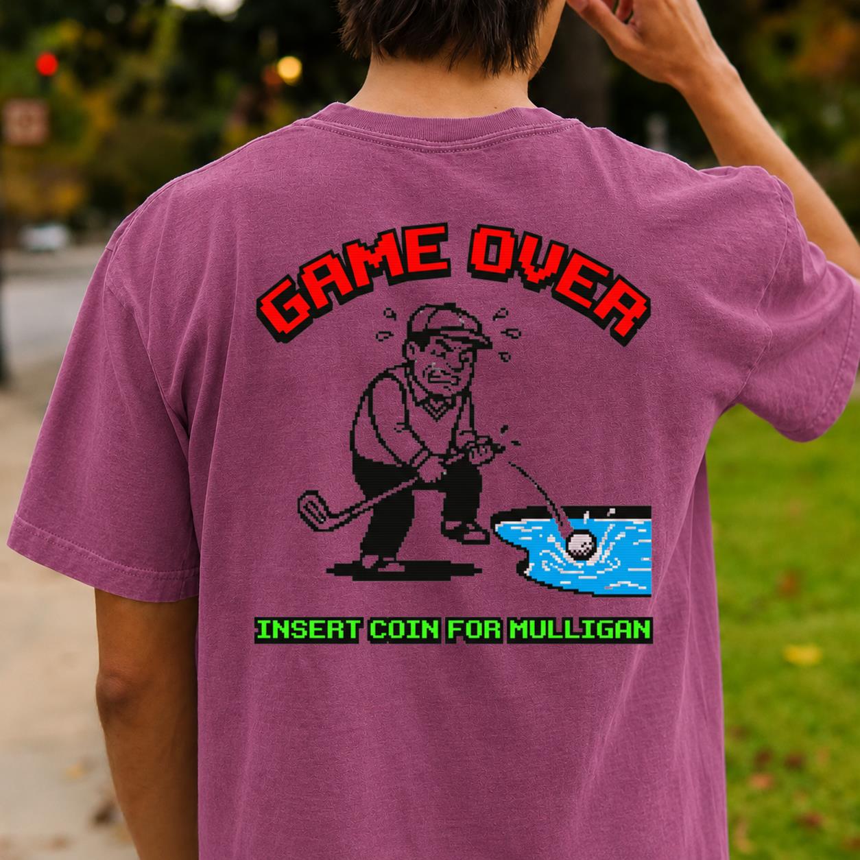 Game Over Insert Coin For Mulligan Retro