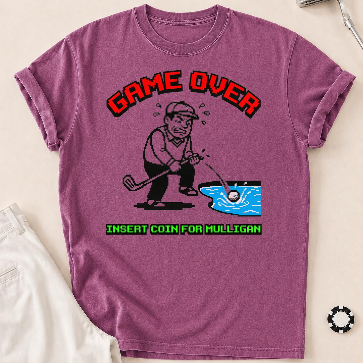Game Over Insert Coin For Mulligan Retro