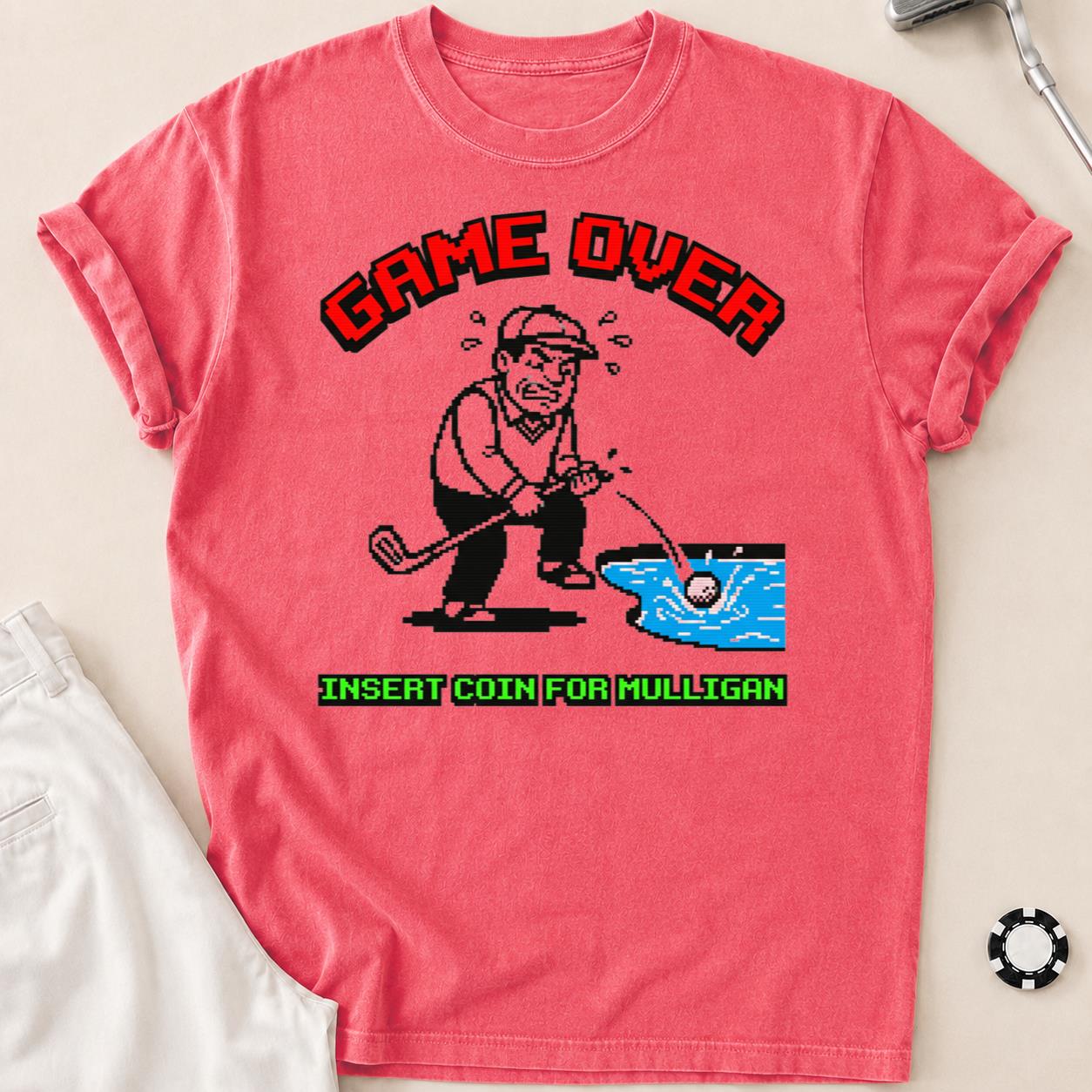 Game Over Insert Coin For Mulligan Retro