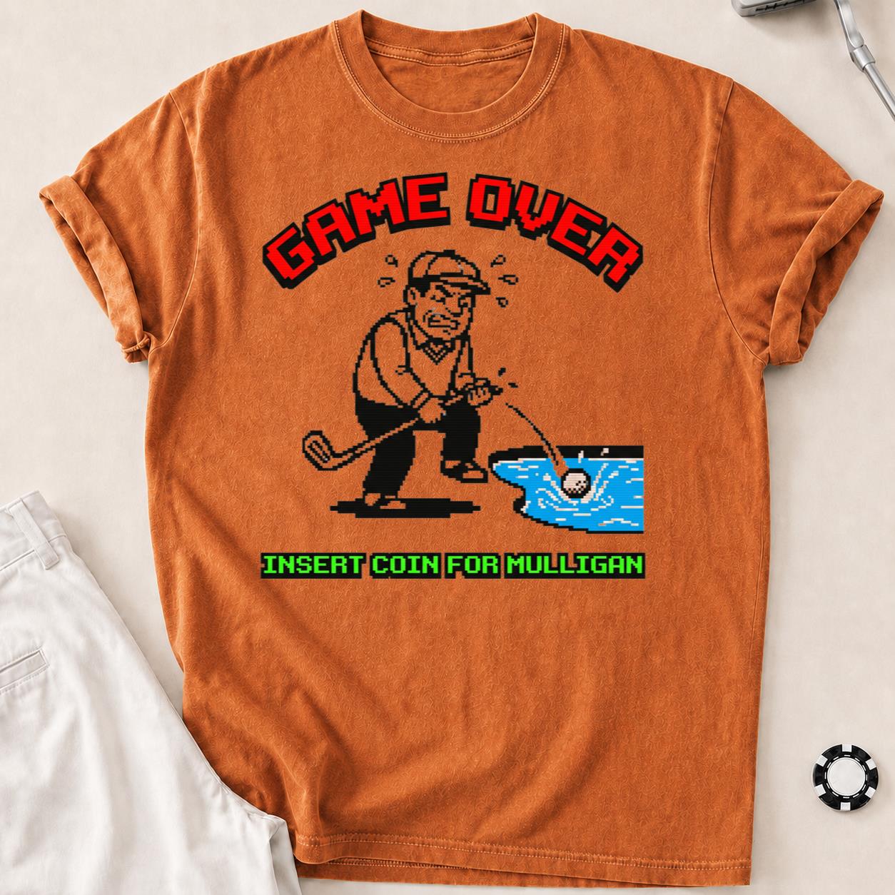Game Over Insert Coin For Mulligan Retro