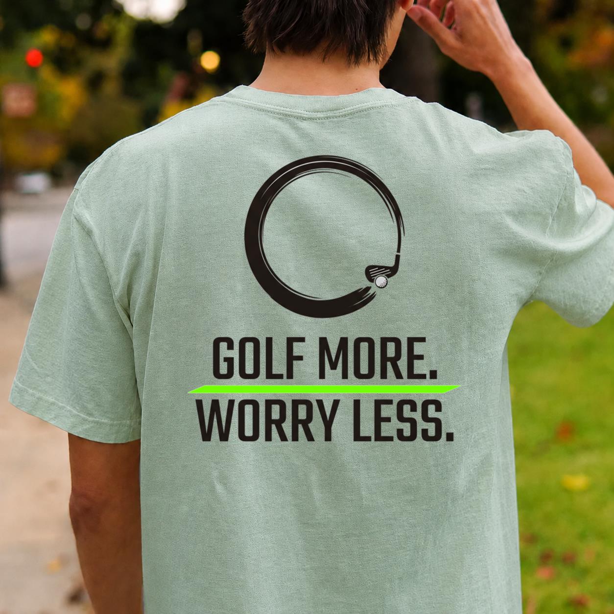 Golf More Worry Less Zen Circle
