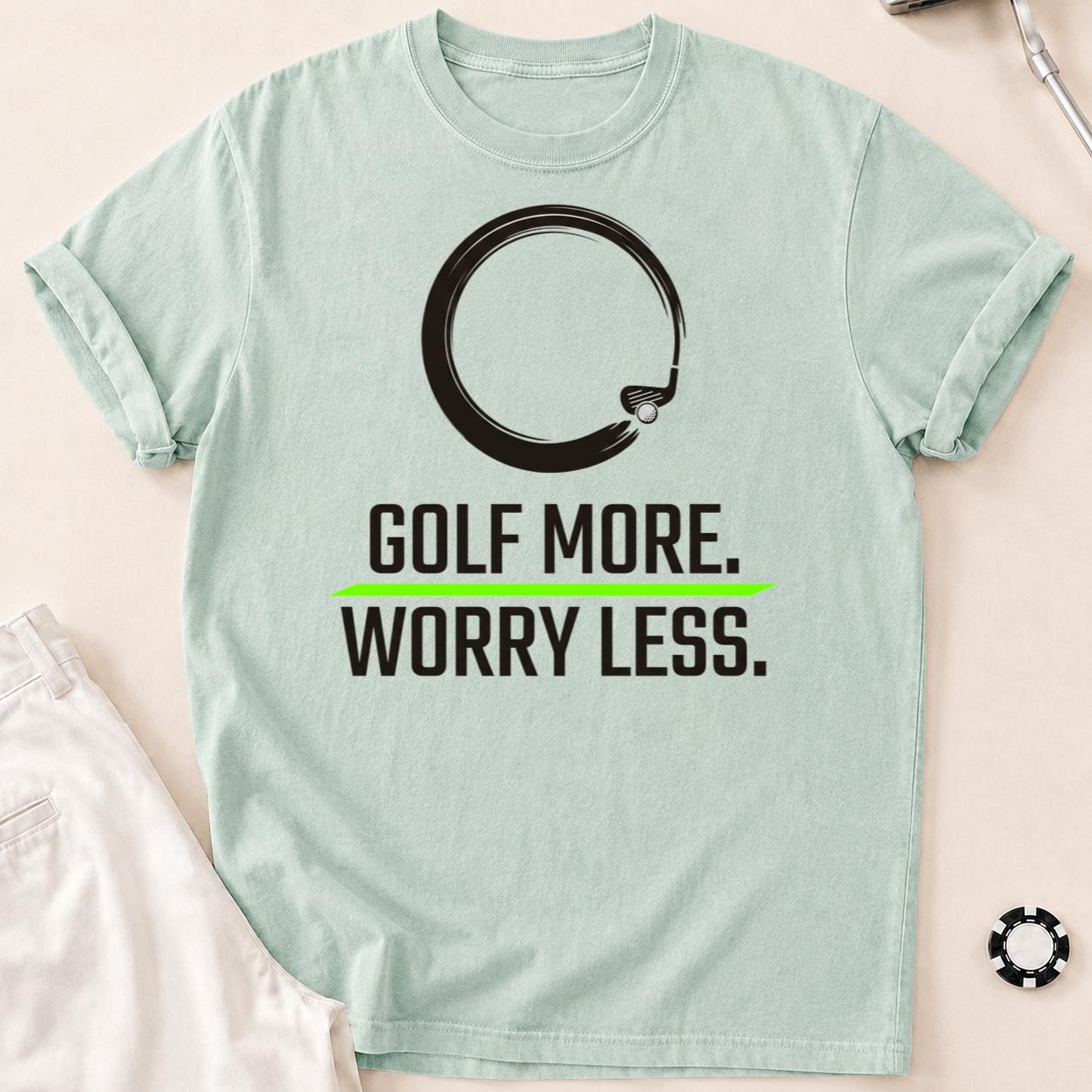 Golf More Worry Less Zen Circle