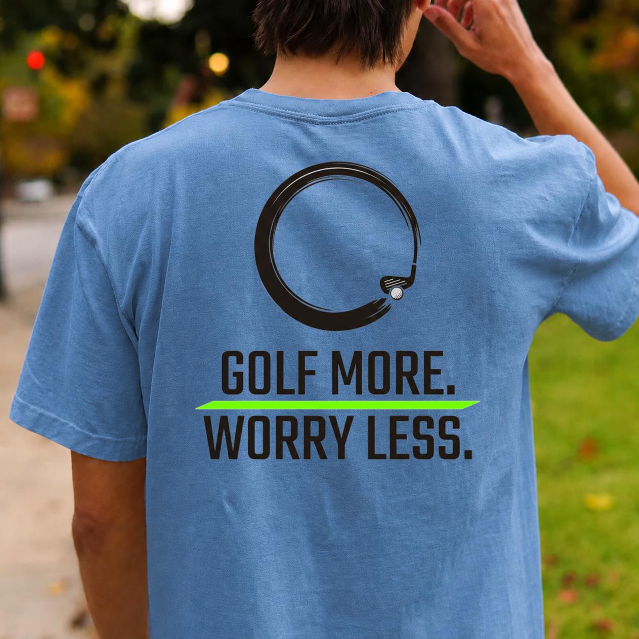 Golf More Worry Less Zen Circle