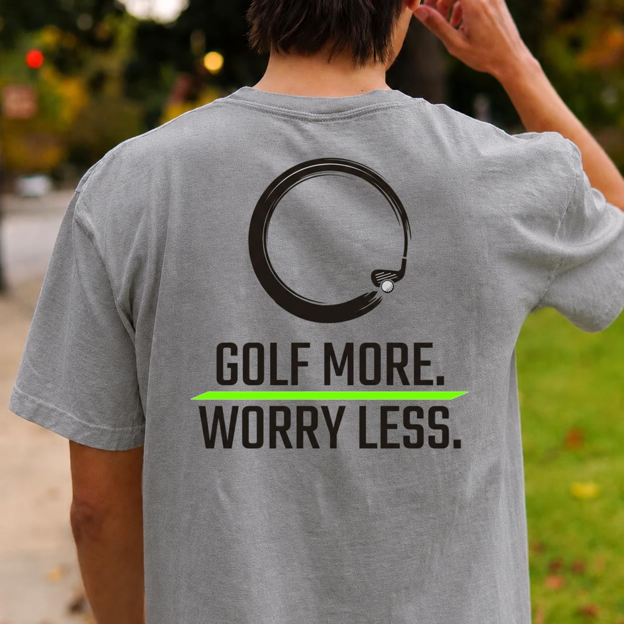 Golf More Worry Less Zen Circle