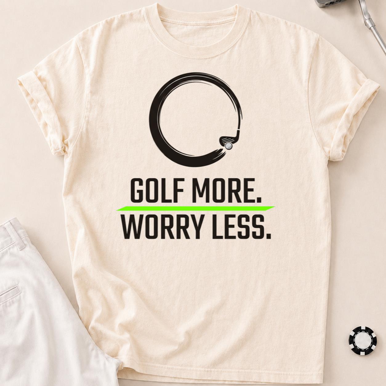 Golf More Worry Less Zen Circle