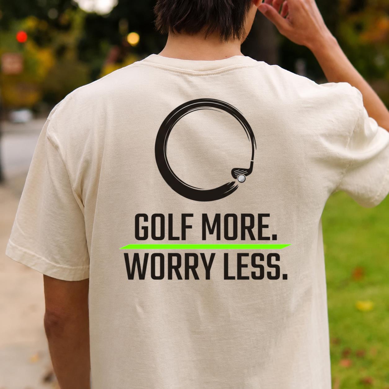 Golf More Worry Less Zen Circle