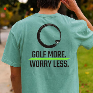 Golf More Worry Less Zen Circle