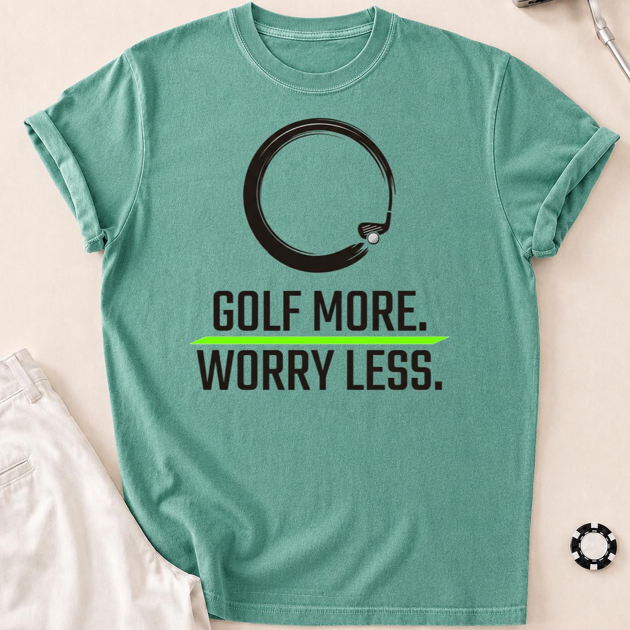 Golf More Worry Less Zen Circle