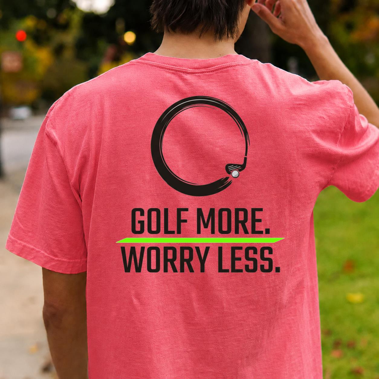 Golf More Worry Less Zen Circle